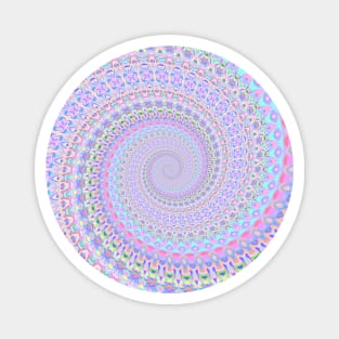 Colorful Jewel Tone Psychedelic Spiral Mandala Magnet